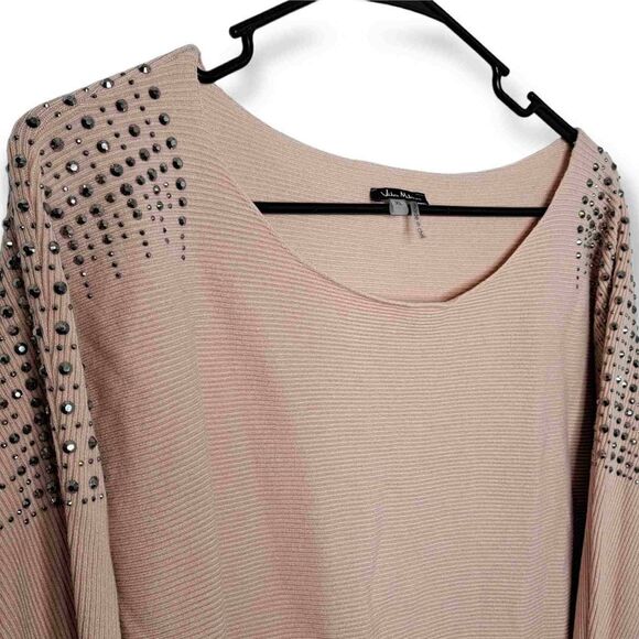 Vila Milano Blush Sweater with Rhinestones size XL - Picture 3 of 6